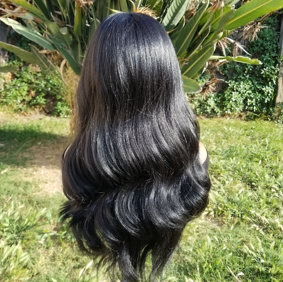 🌻Full Lace Wig 100% HUMAN HAIR BLEND - Picture 10 of 11